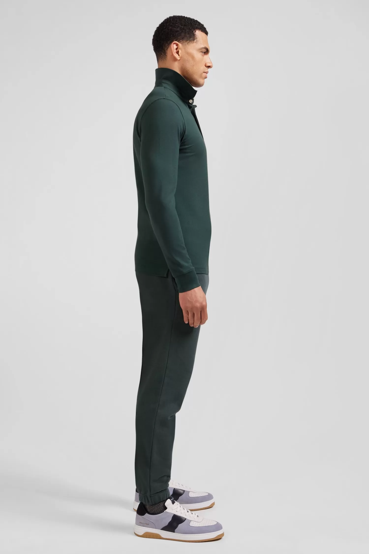 slim_green_longsleeved_cotton_piqu_polo_shirt_4.webp Eden Park Slim green long-sleeved cotton piqué polo shirt< Polos