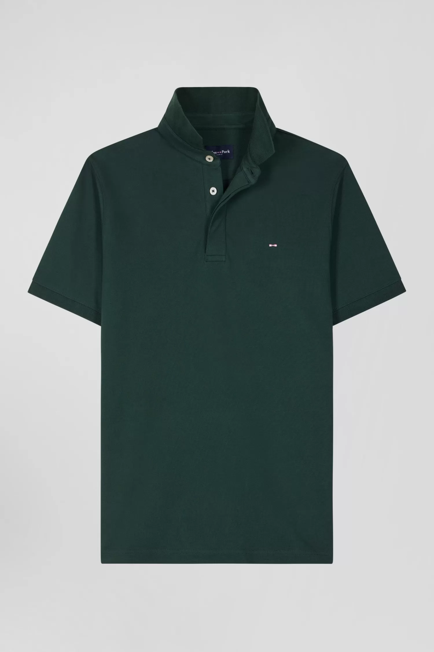 Eden Park Slim green short-sleeved cotton piqué polo shirt< Polos