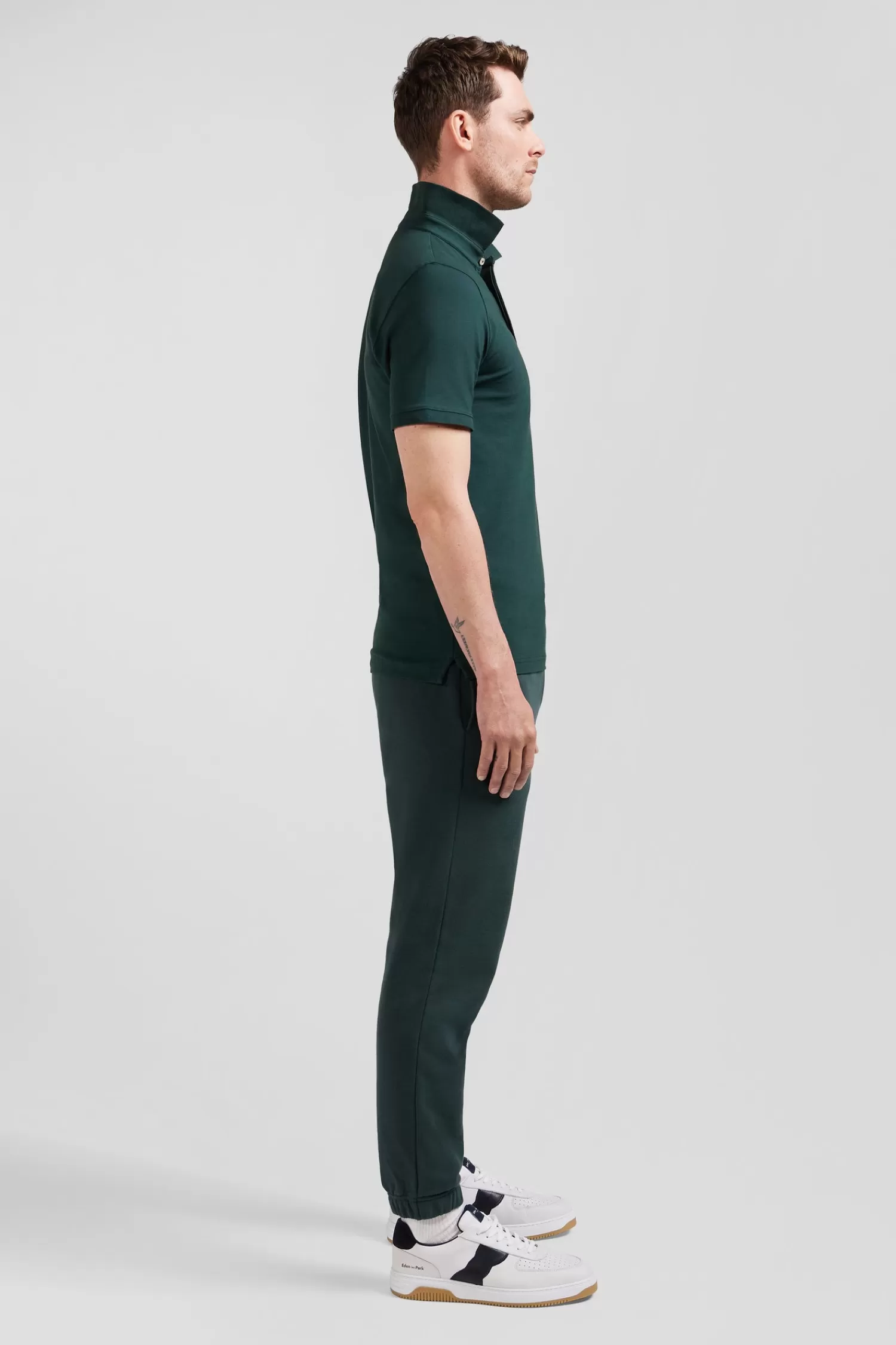 slim_green_shortsleeved_cotton_piqu_polo_shirt_4.webp Eden Park Slim green short-sleeved cotton piqué polo shirt< Polos