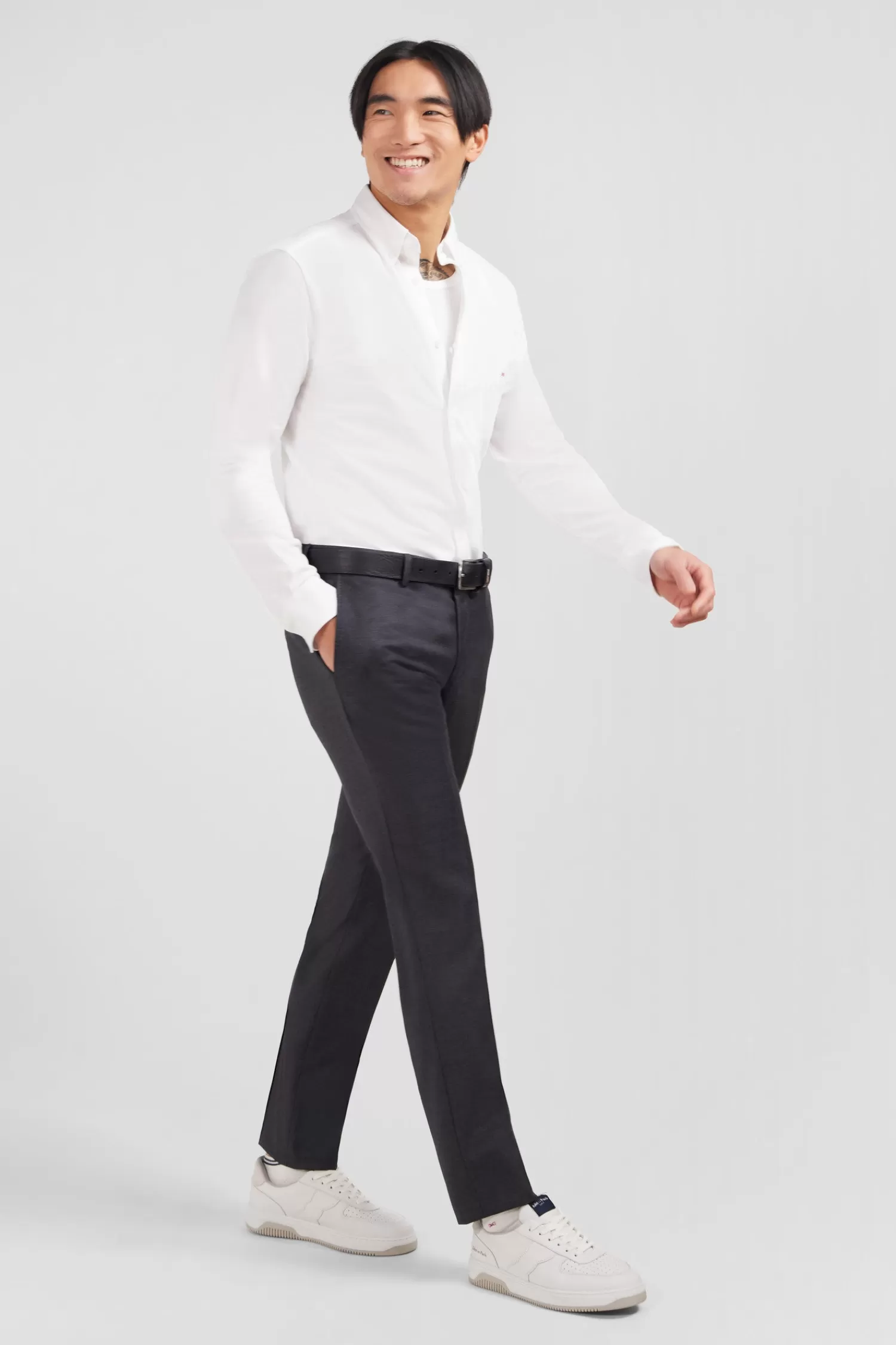 slim_grey_wool_trousers_with_broken_fold_3.webp Eden Park Slim grey wool trousers with broken fold< Pants