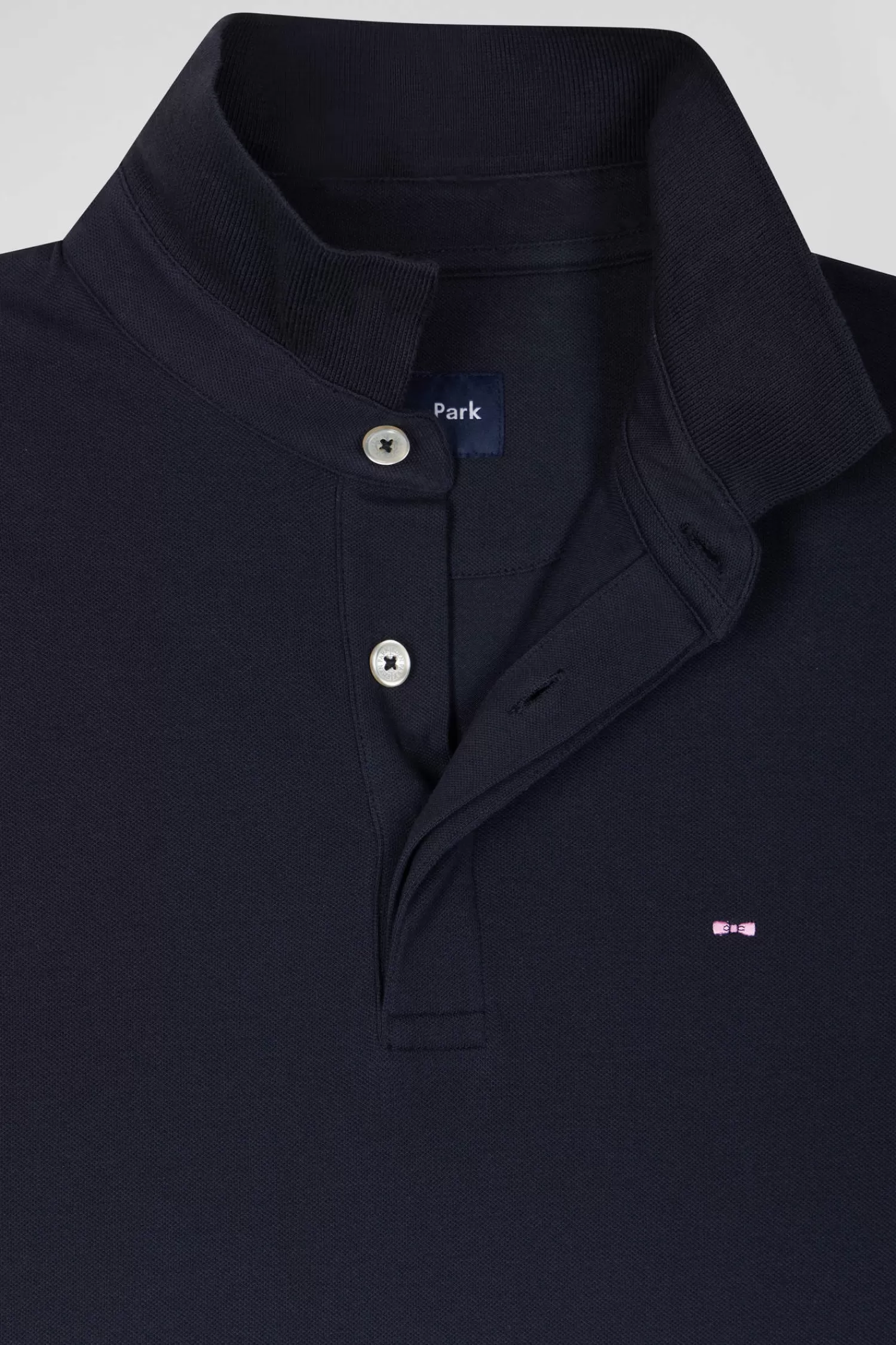 slim_navy_blue_longsleeved_cotton_piqu_polo_shirt_6.webp Eden Park Slim navy blue long-sleeved cotton piqué polo shirt< Polos