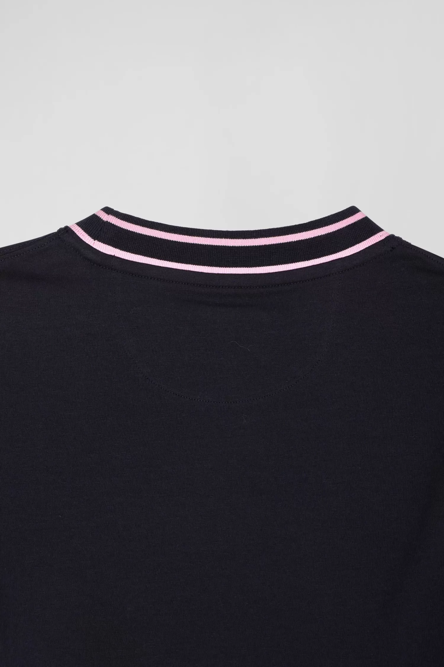 Eden Park Slim navy blue short-sleeved cotton T-shirt with ribs< T-shirts