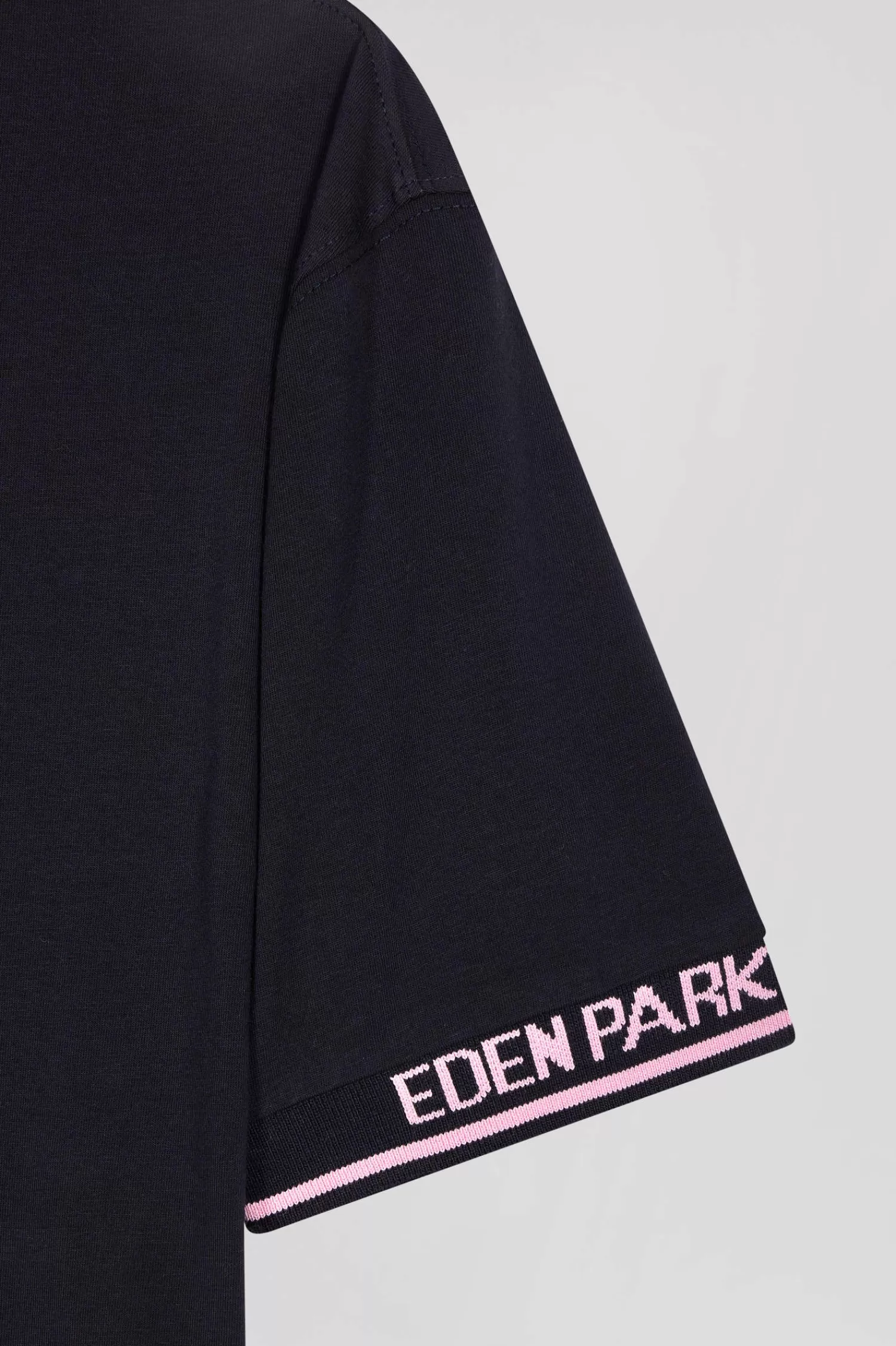 Eden Park Slim navy blue short-sleeved cotton T-shirt with ribs< T-shirts