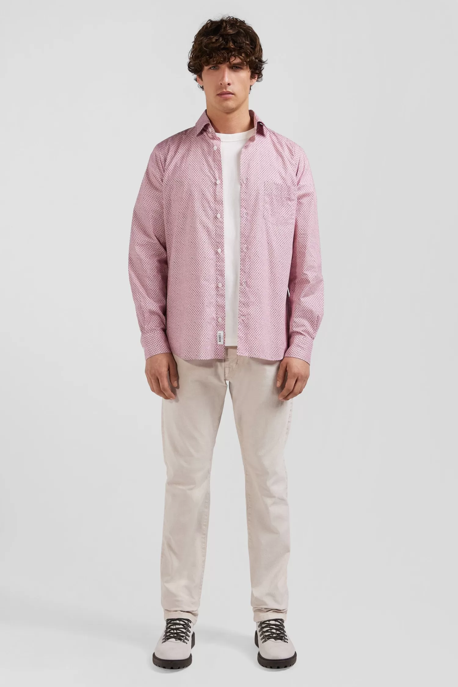 Eden Park Slim pink cotton shirt< Shirts
