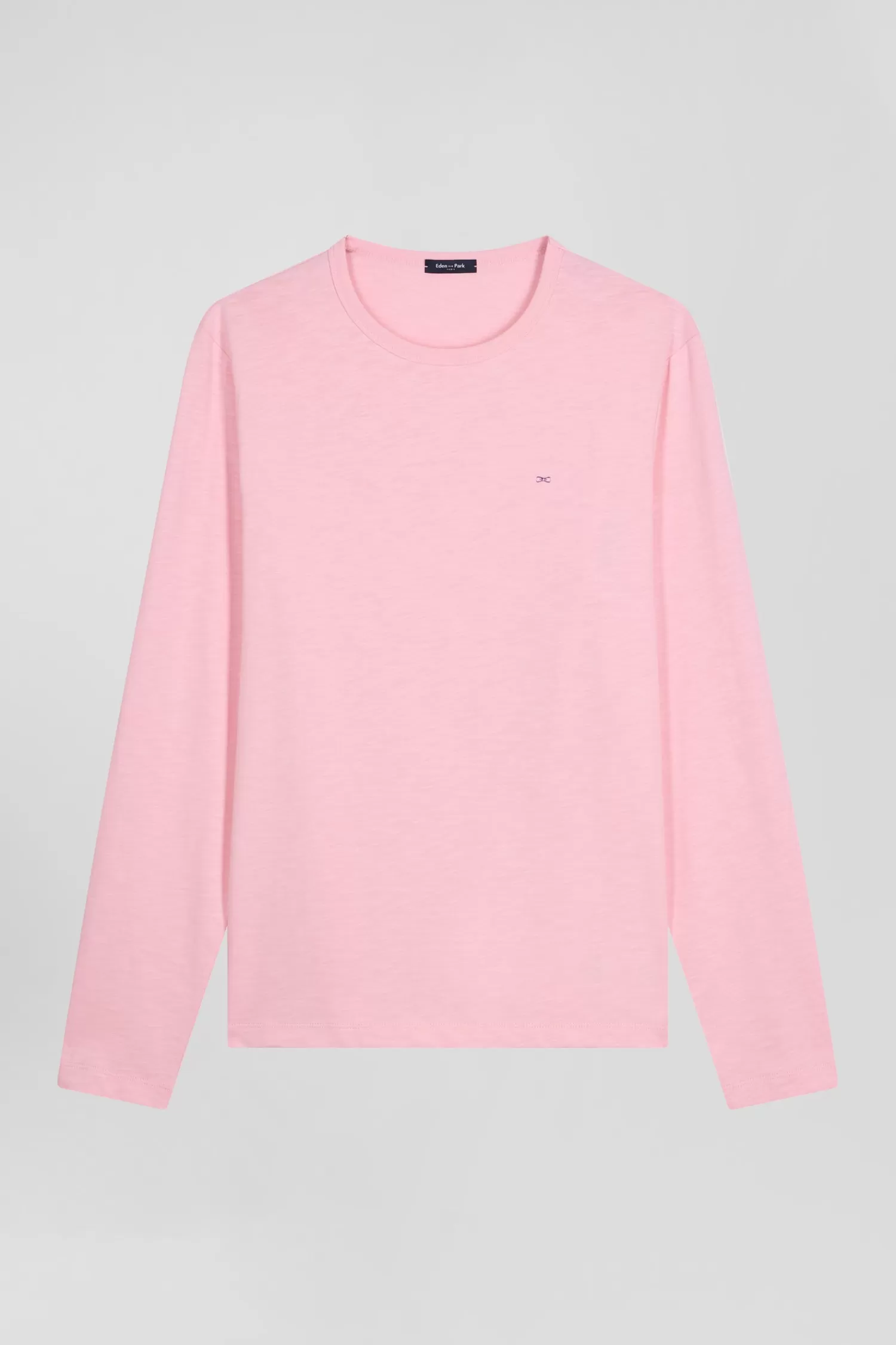 Eden Park Slim pink long-sleeved cotton T-shirt< T-shirts
