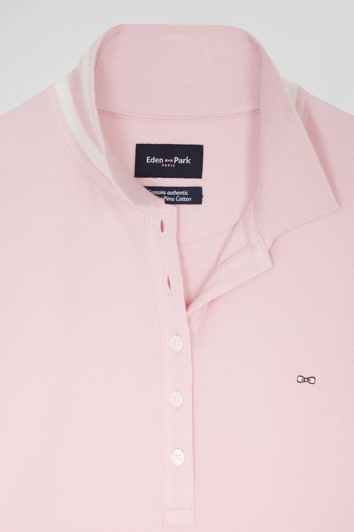 slim_pink_longsleeved_stretch_cotton_polo_shirt_6.webp Eden Park Slim pink long-sleeved stretch cotton polo shirt<Women Polos | Polos