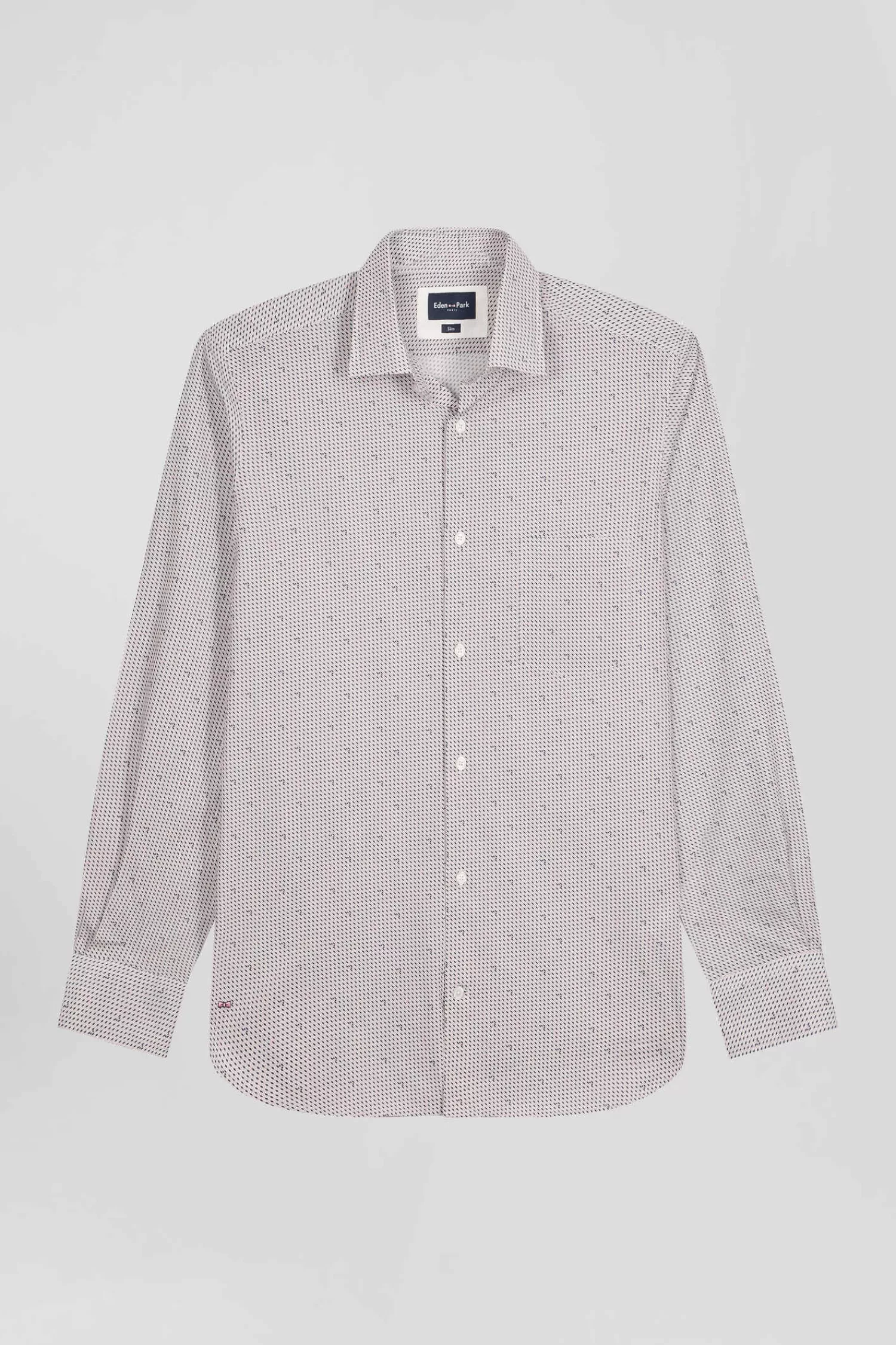 Eden Park Slim pink microprint cotton shirt< Shirts