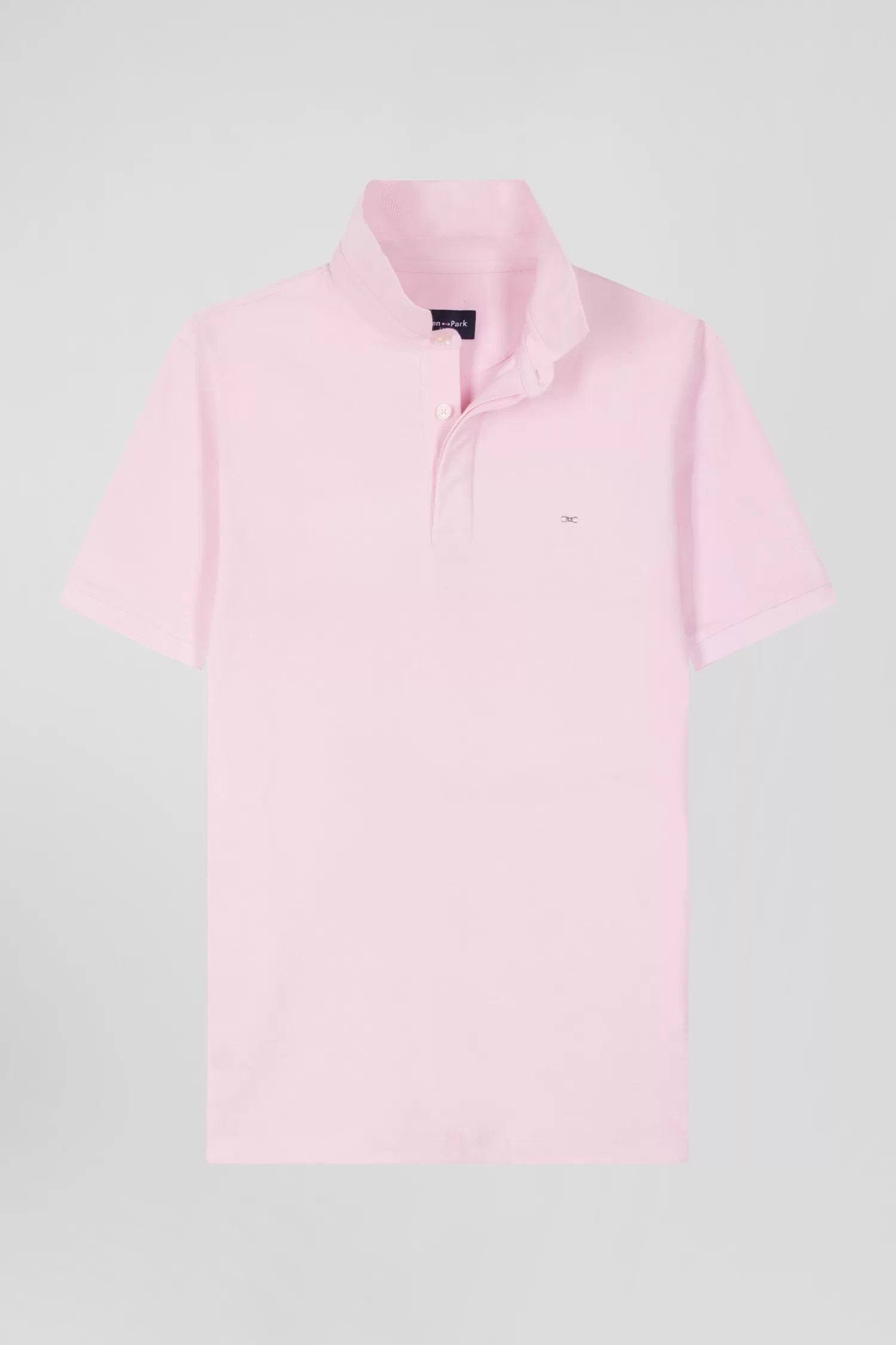 Eden Park Slim pink short-sleeved stretch cotton polo shirt< Polos