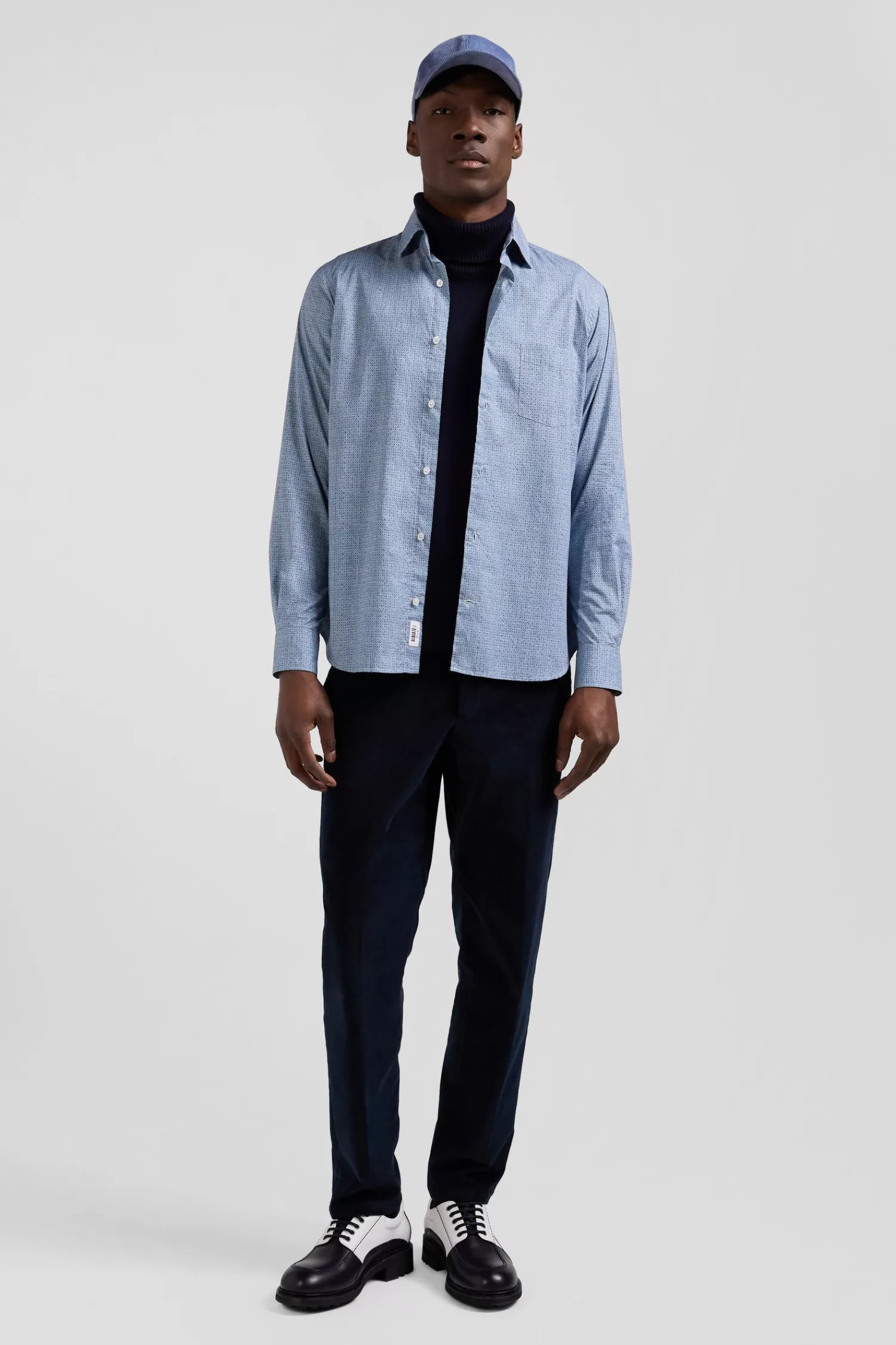 Eden Park Slim sky blue cotton shirt< Shirts