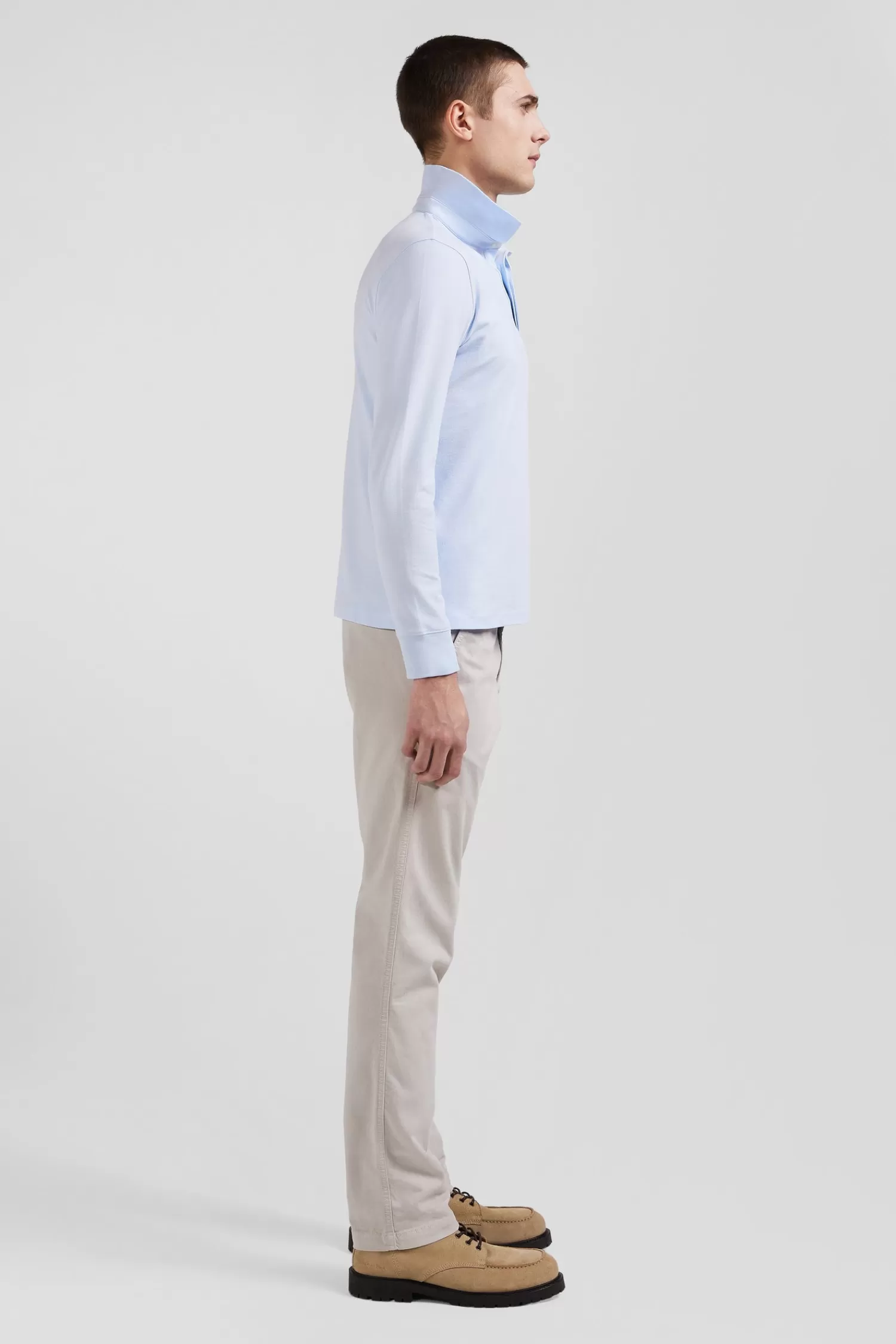 slim_sky_blue_longsleeved_cotton_piqu_polo_shirt_4.webp Eden Park Slim sky blue long-sleeved cotton piqué polo shirt< Polos