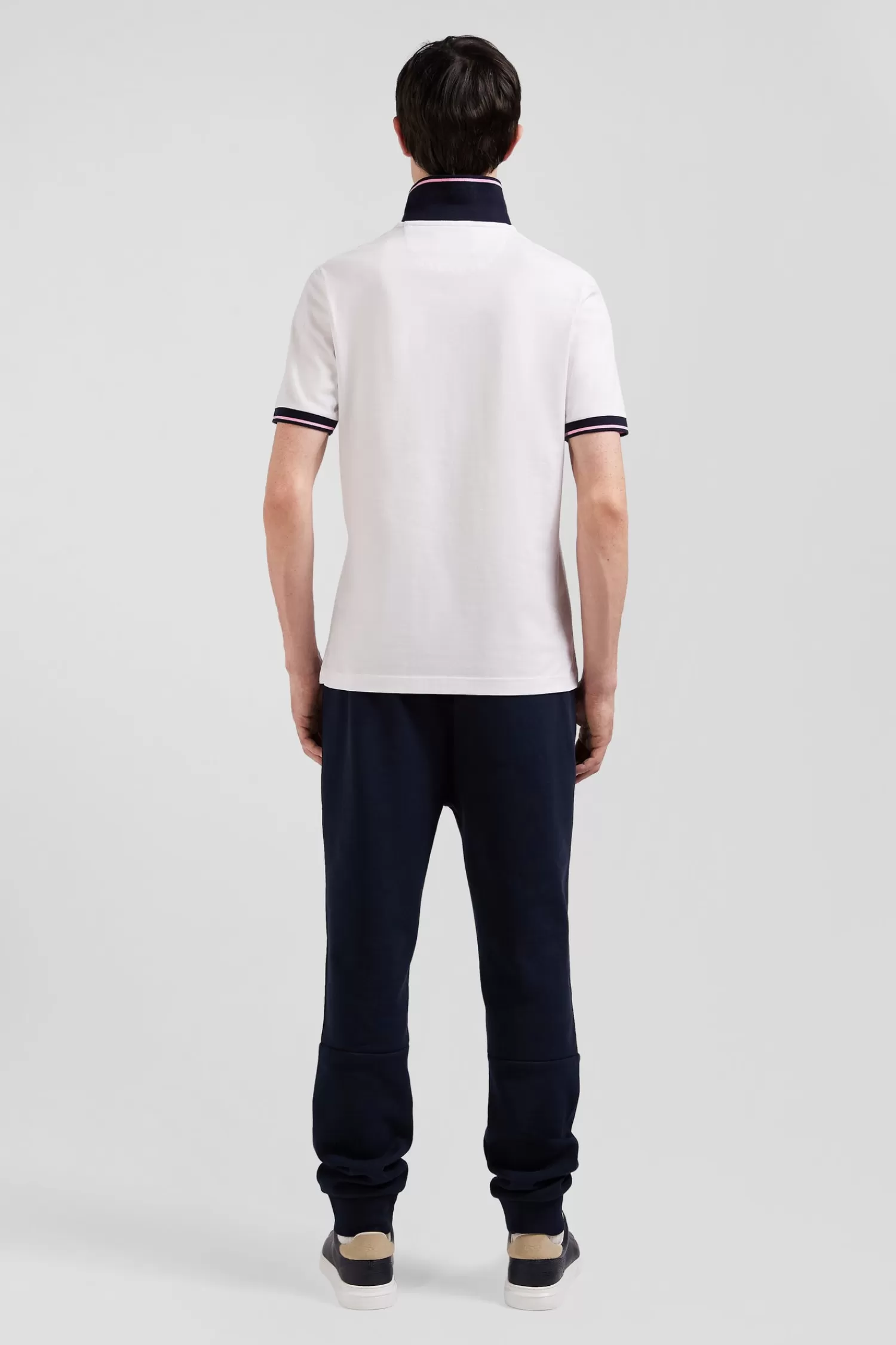 slim_white_shortsleeved_stretch_cotton_polo_shirt_with_eden_park_jacquard_collar_4.webp Eden Park Slim white short-sleeved stretch cotton polo shirt with jacquard collar< Polos
