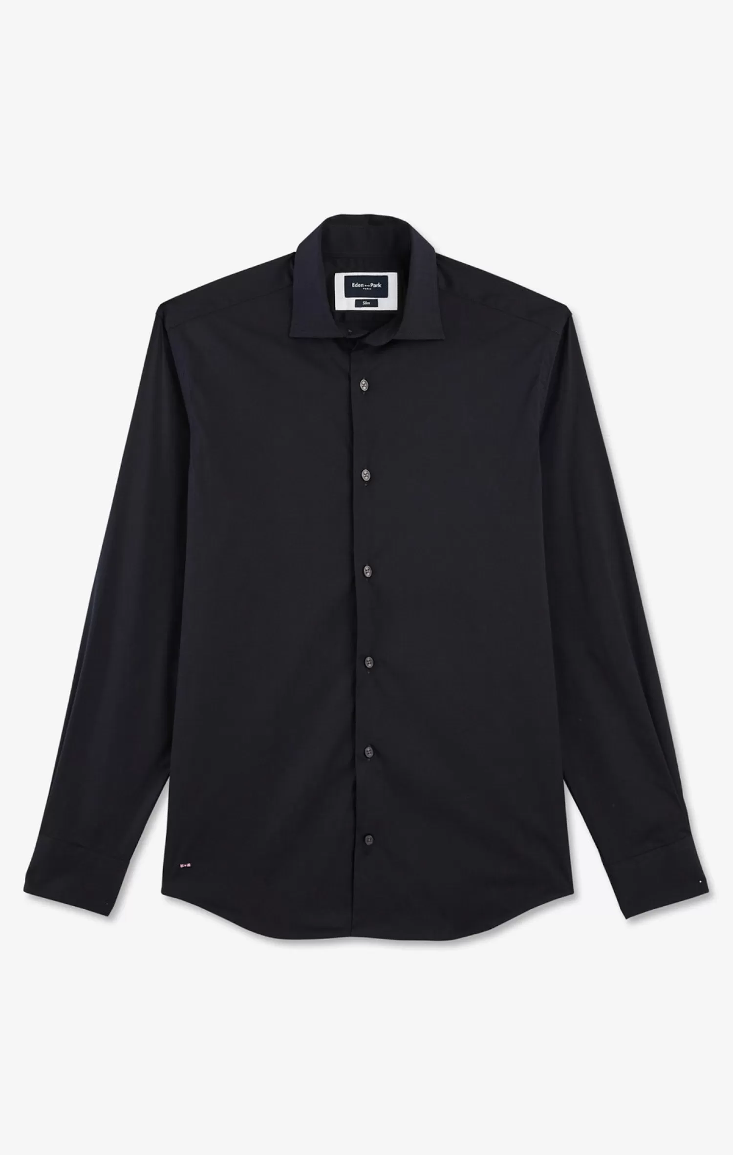 Eden Park Slim-fit navy shirt in stretch poplin< Shirts