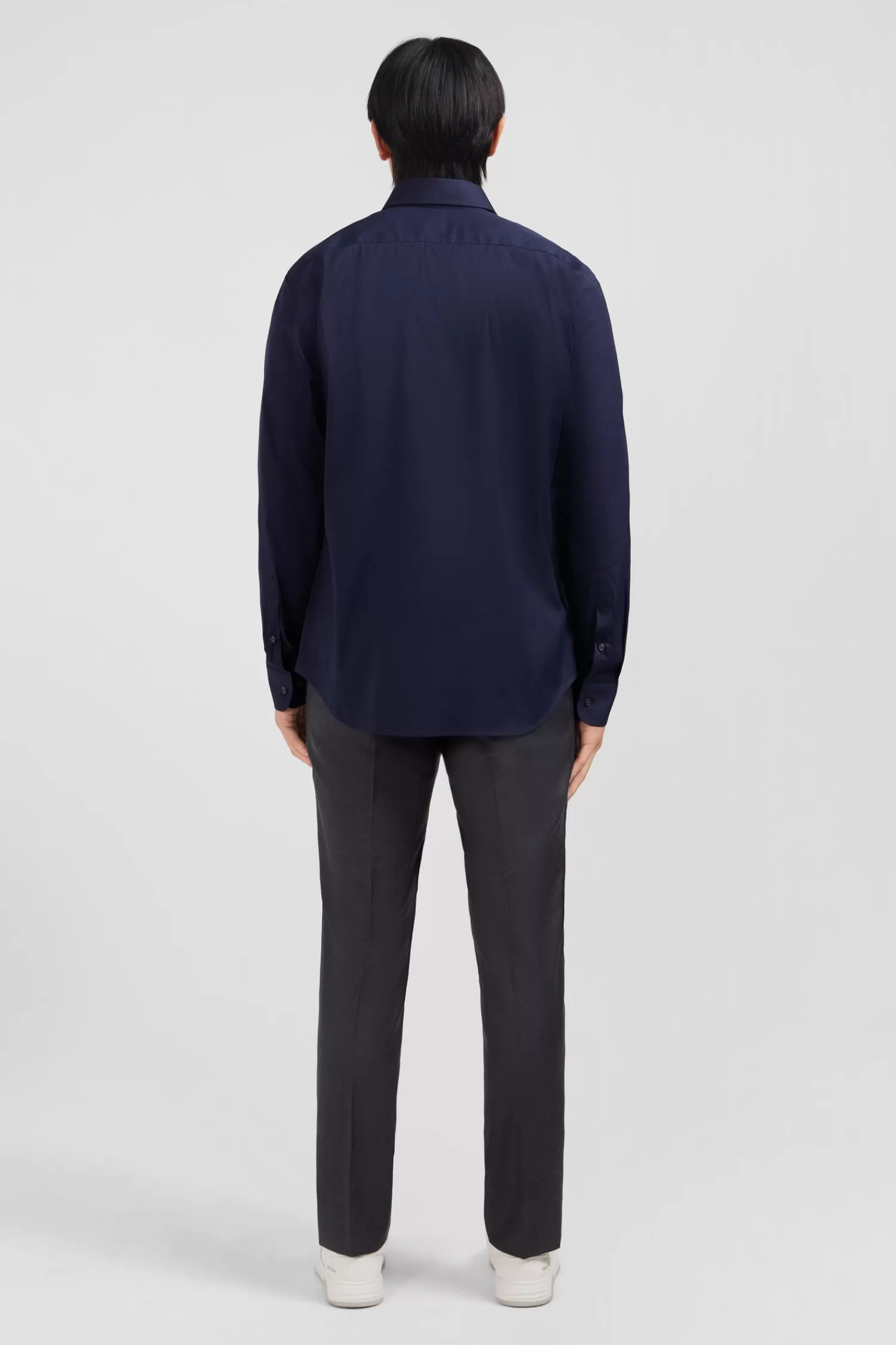 slimfit_navy_shirt_in_stretch_poplin_2.webp Eden Park Slim-fit navy shirt in stretch poplin< Shirts