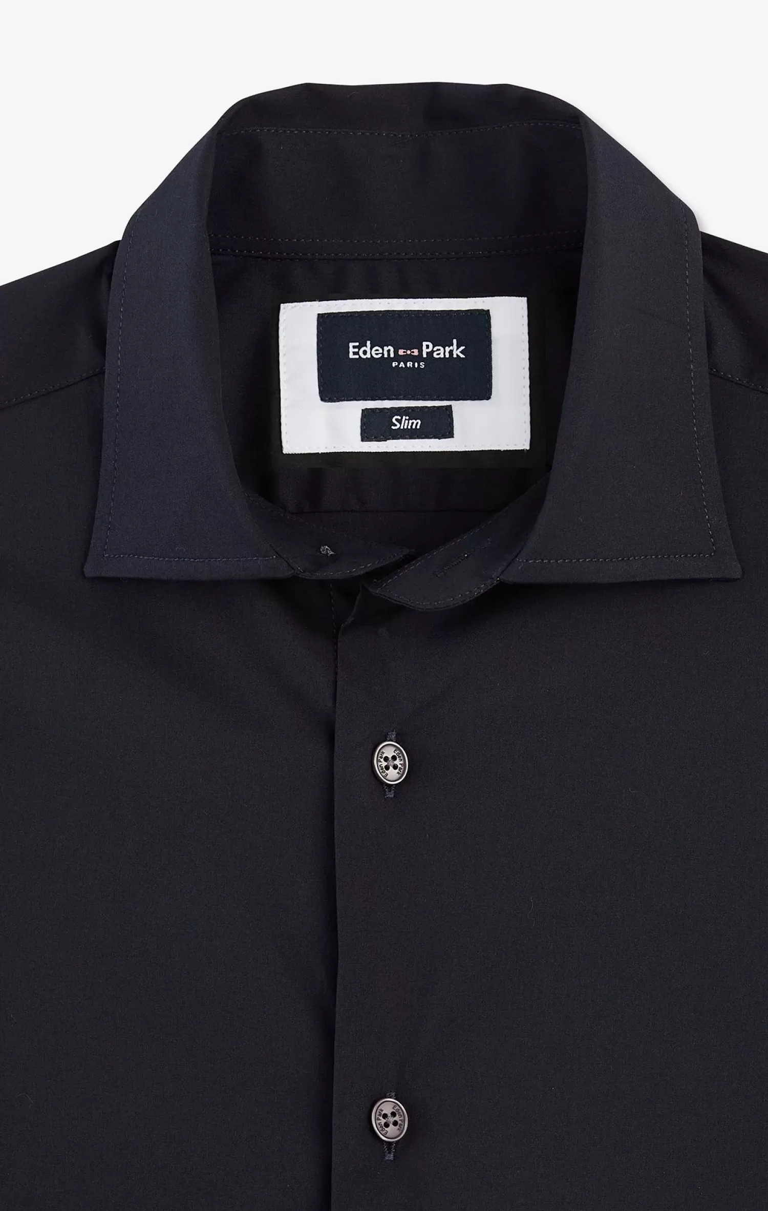 slimfit_navy_shirt_in_stretch_poplin_7.webp Eden Park Slim-fit navy shirt in stretch poplin< Shirts