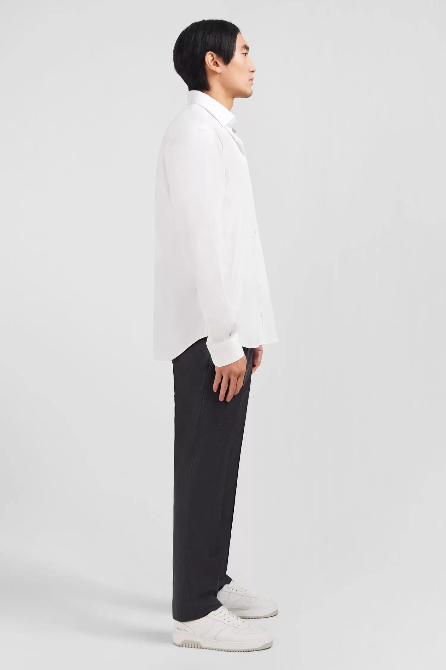 slimfit_white_shirt_in_stretch_poplin_5.webp Eden Park Slim-fit white shirt in stretch poplin< Shirts
