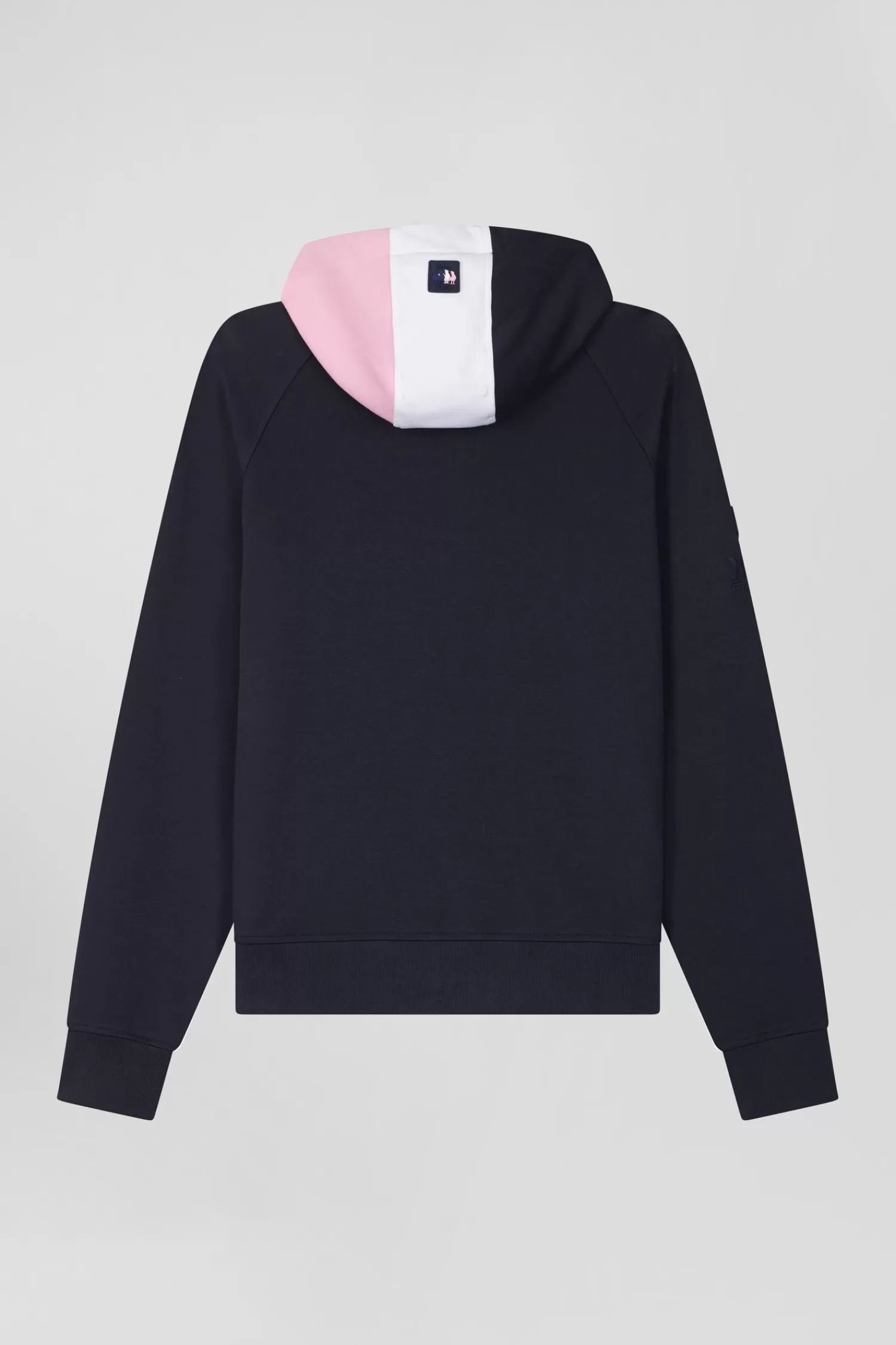 sweatshirt__capuche_zipp_xv_de_france_en_coton_mlang_et_parmenture_bleu_marine_coupe_regular_3.webp Eden Park Sweatshirt à capuche zippé XV de France en coton mélangé et parmenture bleu marine coupe Regular< Sweatshirts