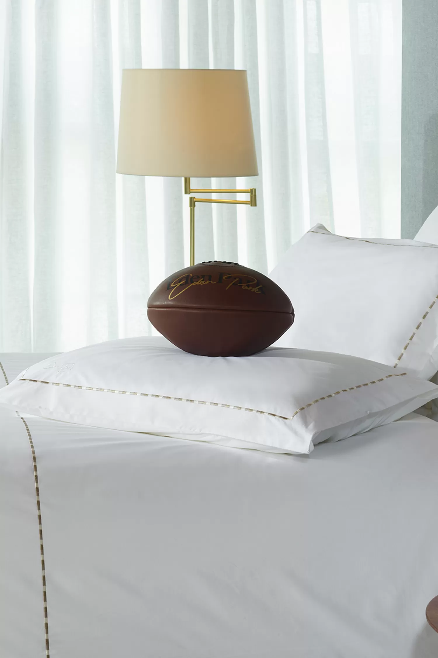 Eden Park 2 taies d'oreiller rectangulaires blanc et beige - Décrochons la lune< Pillowcases