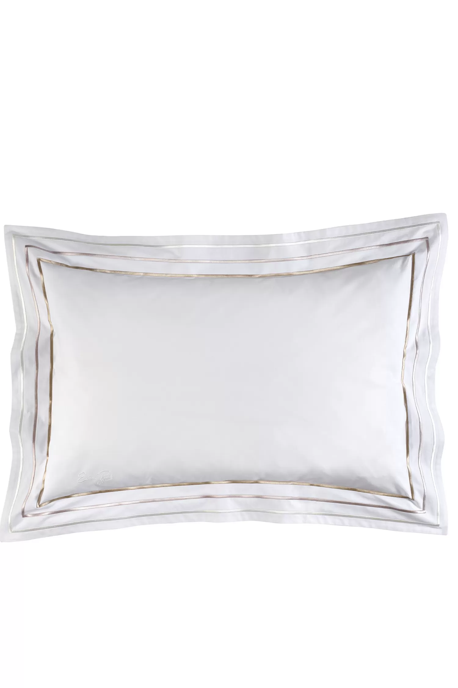 Eden Park 2 taies d'oreiller rectangulaires blanc et doré - Avec toi et les bleus< Pillowcases