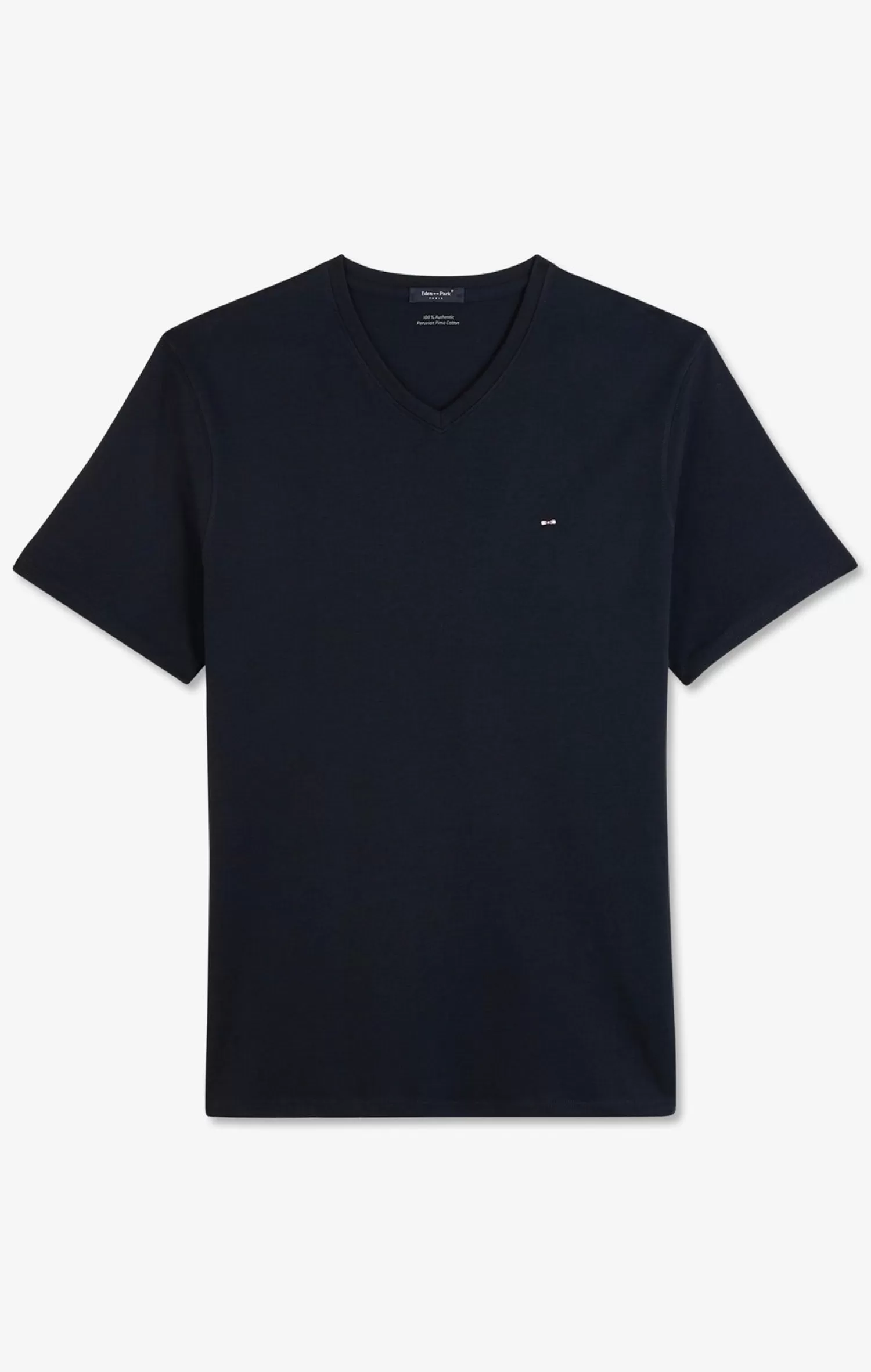 Eden Park V-neck navy light pima cotton t-shirt< T-shirts