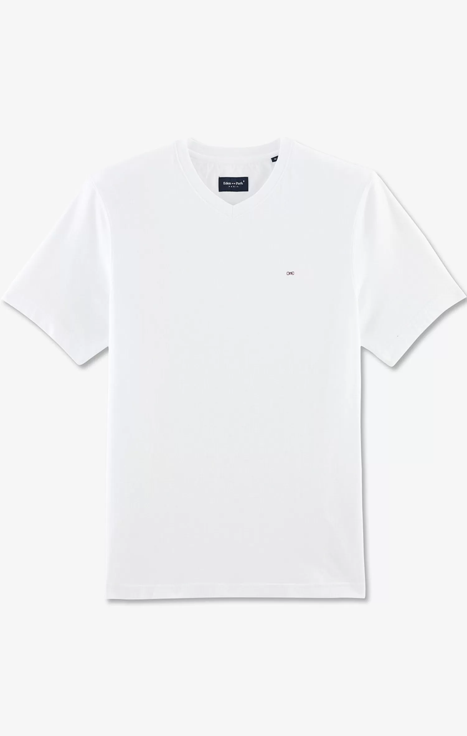 Eden Park V-neck white light pima cotton t-shirt< T-shirts