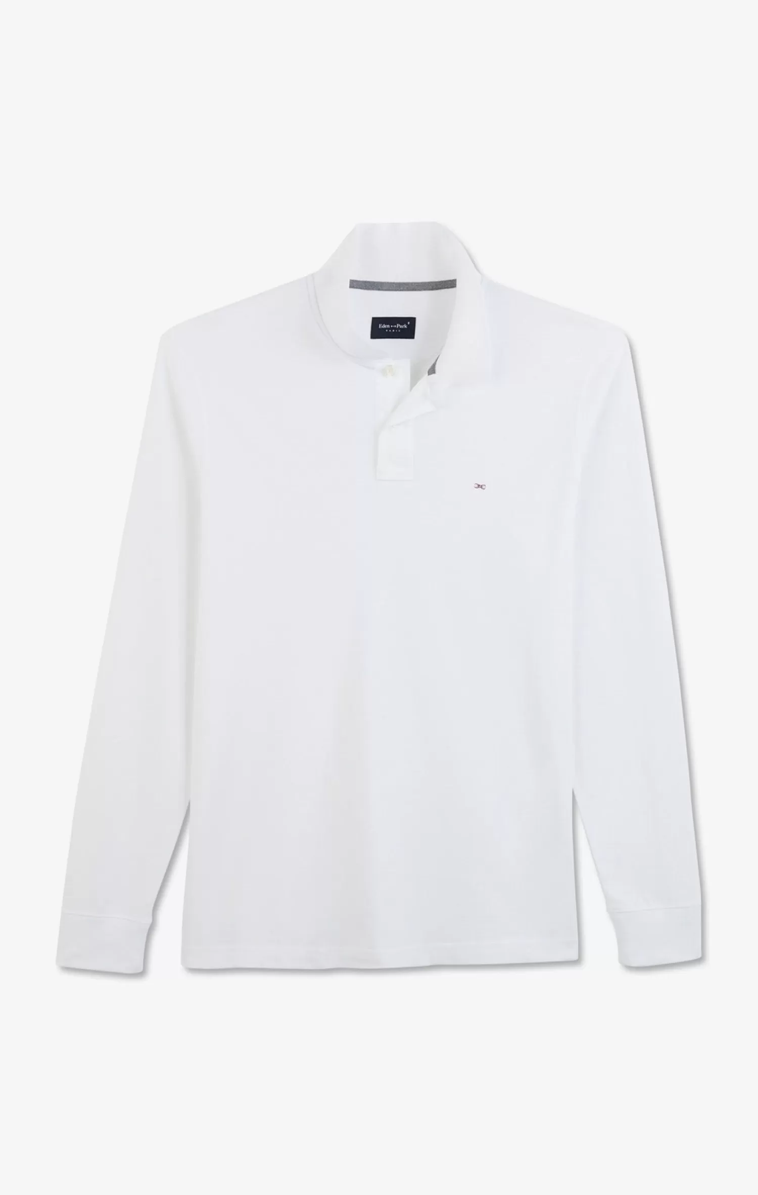 Eden Park White cotton polo with contrasting neck< Polos