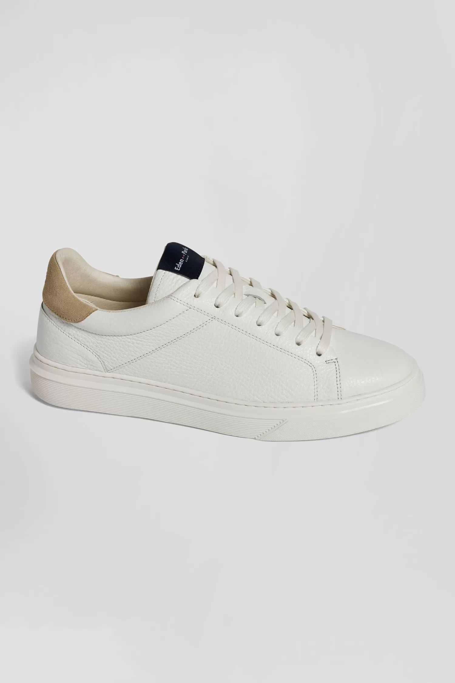 Eden Park White low-top leather sneakers< Sneakers