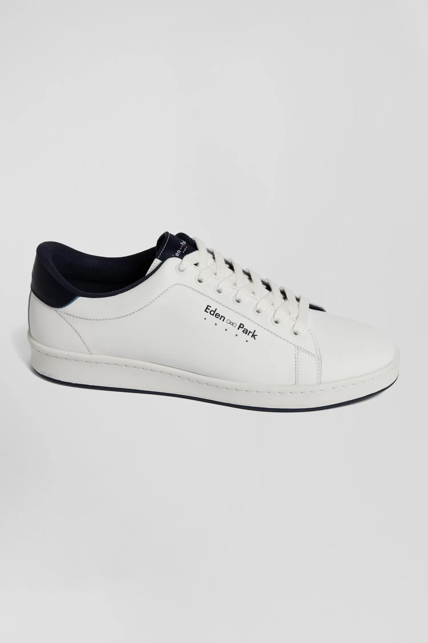 Eden Park White low-top leather sneakers< Sneakers
