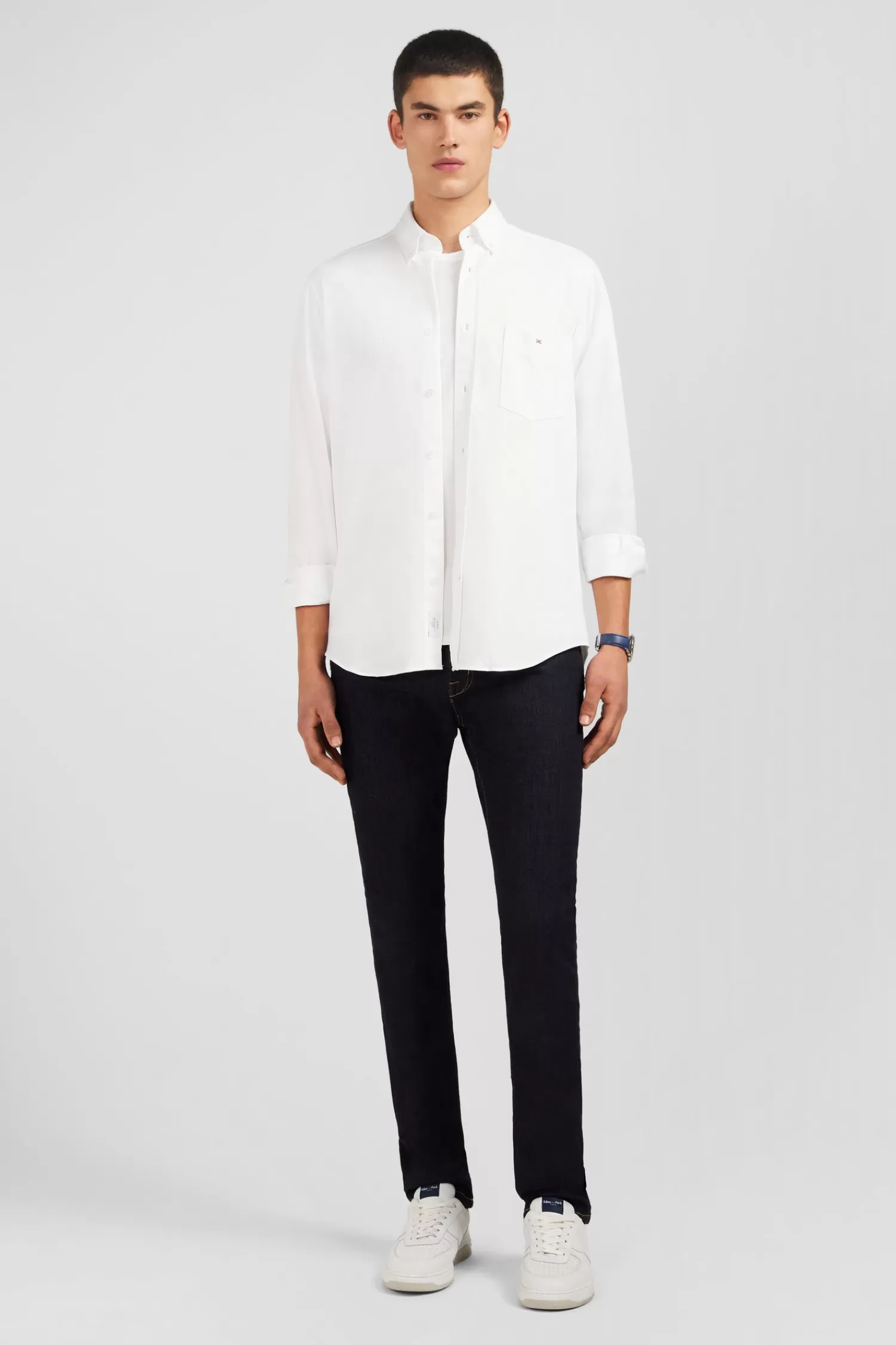 Eden Park White pinpoint cotton shirt< Shirts