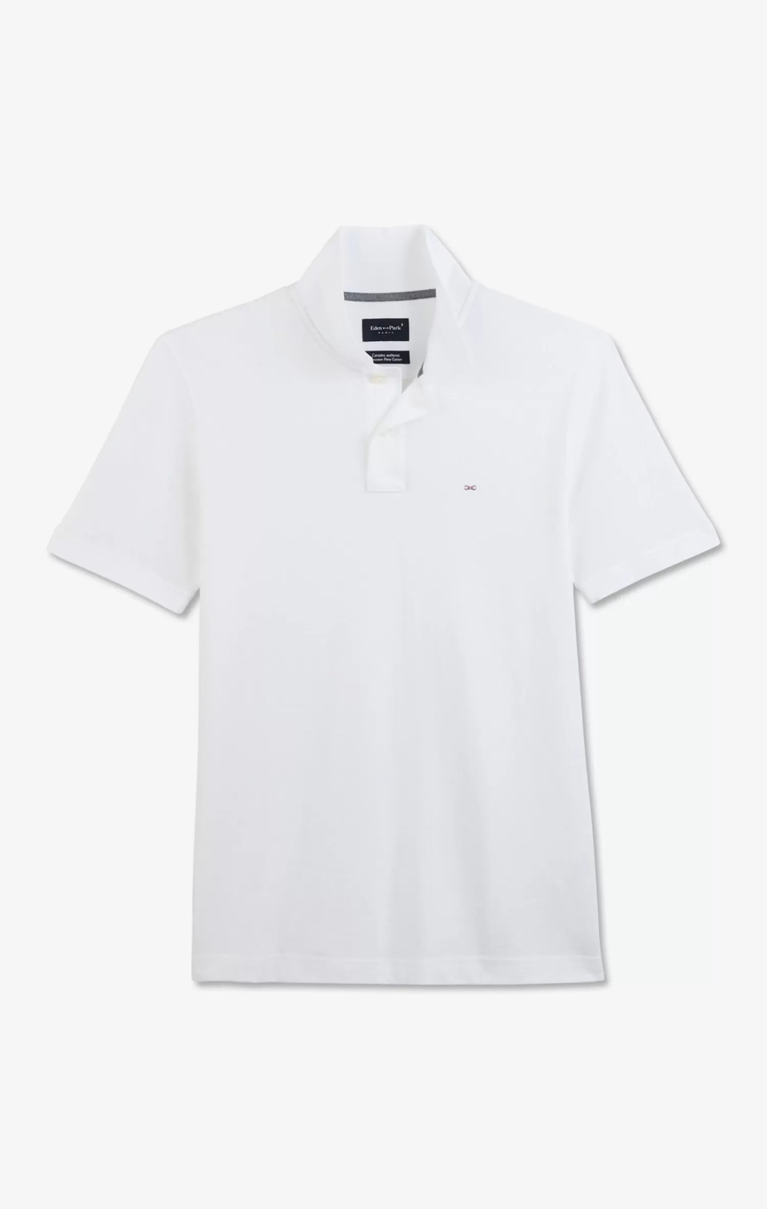 Eden Park White stretch pima cotton polo< Polos