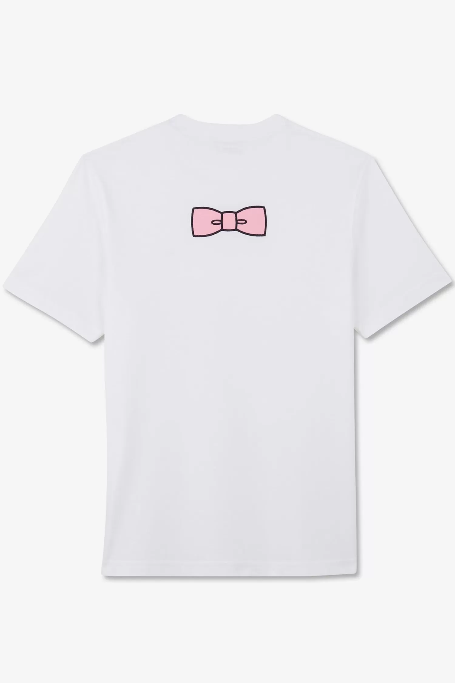Eden Park White T-shirt with embroidered bow tie on the back< T-shirts