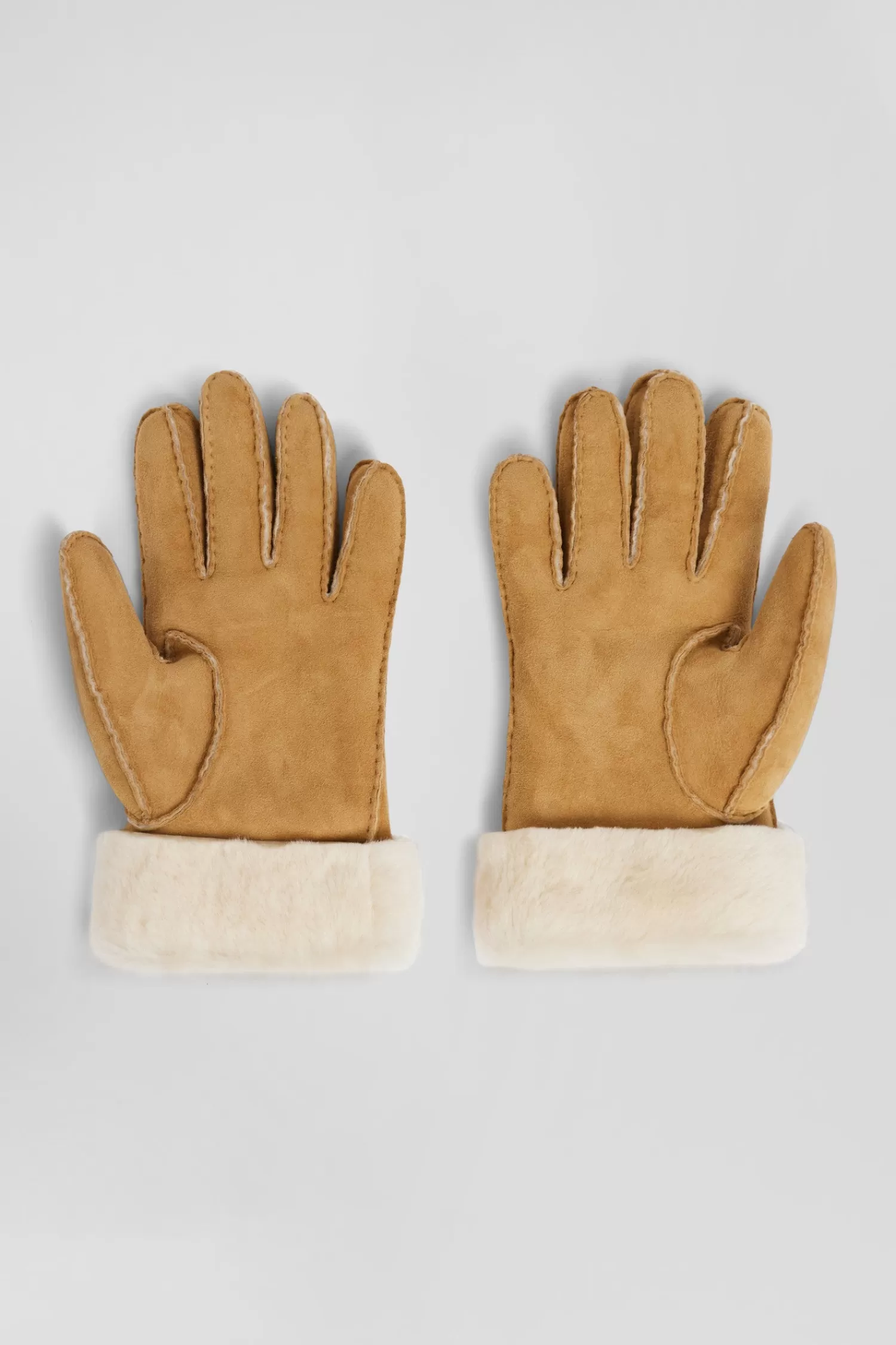 Eden Park Women's camel shearling leather gloves<Women Accessories | Gloves