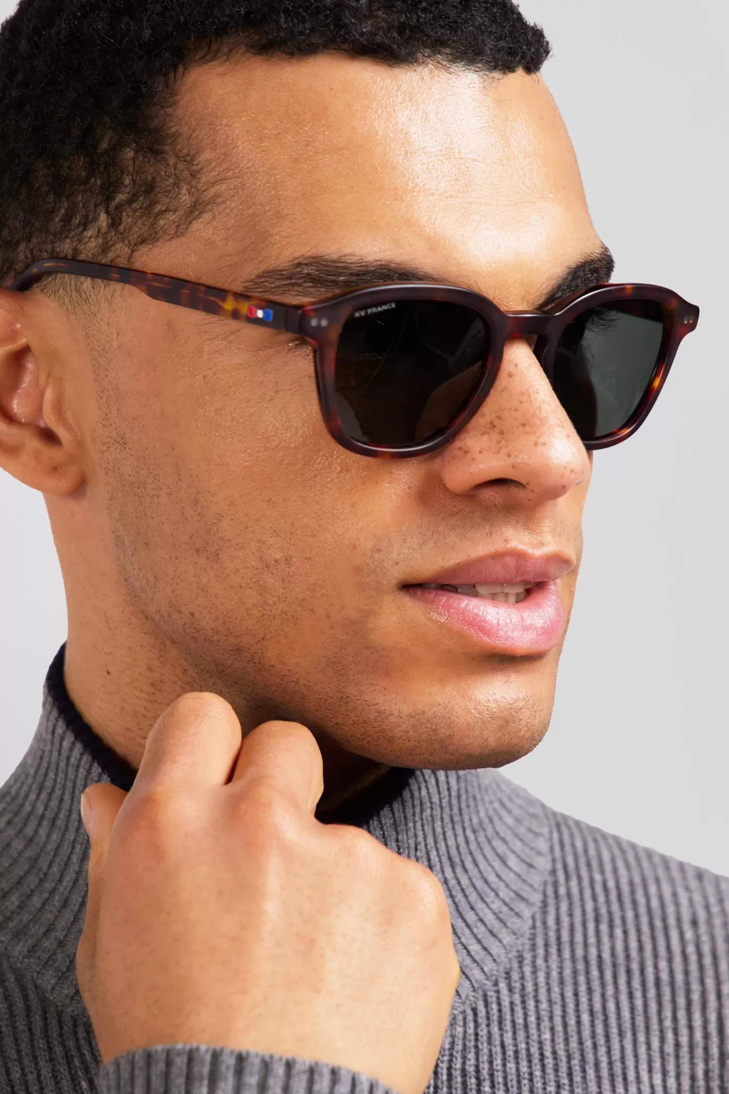 Eden Park XV de France brown tortoiseshell acetate sunglasses< Sunglasses